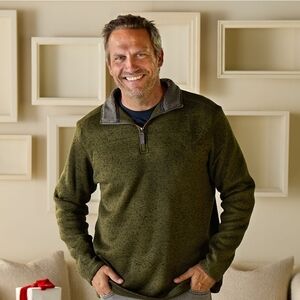 Wrangler Men's Forest Green Zip-Up Sweater Size 2xl